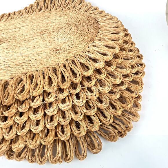 Vintage Fallani & Cohn Woven Hemp Straw Placemats Set of 6 - Picture 2 of 4